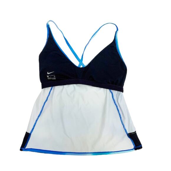 NIKE Battle Blue Crossback Swim Tankini | S - Picture 4 of 6